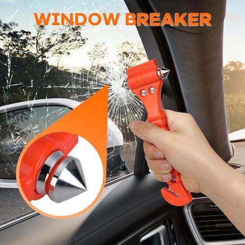 SINSEN Car Safety Hammer Set of 3 Emergency Escape Tool Auto Car Window Glass - Image 3
