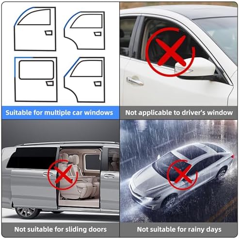 2026 New Upgrade Car Window Shades, 2 Pack Side Car Window Sun Shades - Image 4