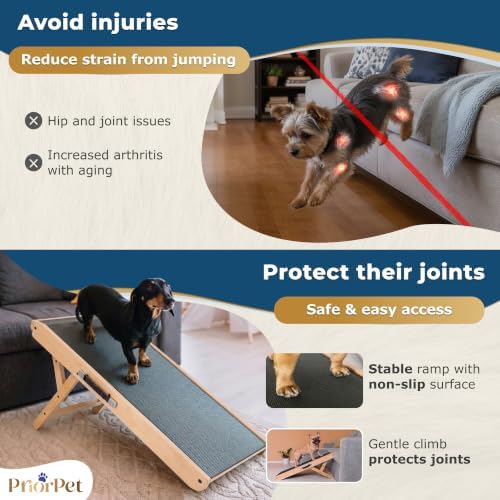 Dog Ramp for Couch – Non-Slip, Sturdy Build Foldable Wooden Dog Ramp – Supports - Image 6