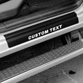 Custom Text Car Accessories 4 Pcs Carbon Fiber Door Sill Scuff Plate Auto Door by Hong+HT