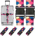 4 Pack Luggage Straps for Suitcases Adjustable Luggage Belt Suitcase Strap by Gutsdoor
