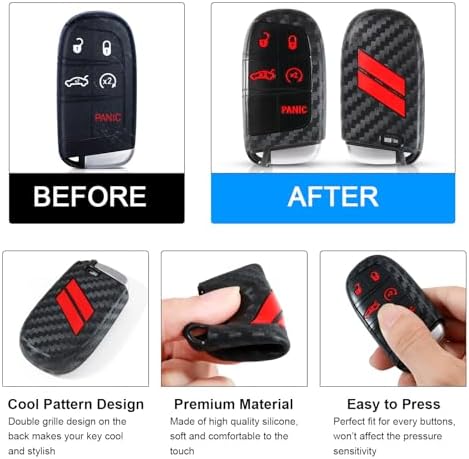 for Dodge Key Fob Cover with Keychain - Image 2