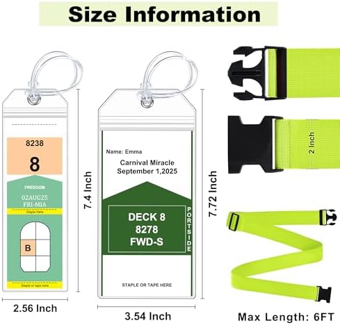 Gostwo 8 Pack Luggage Straps and Cruise Tags Set - Image 2