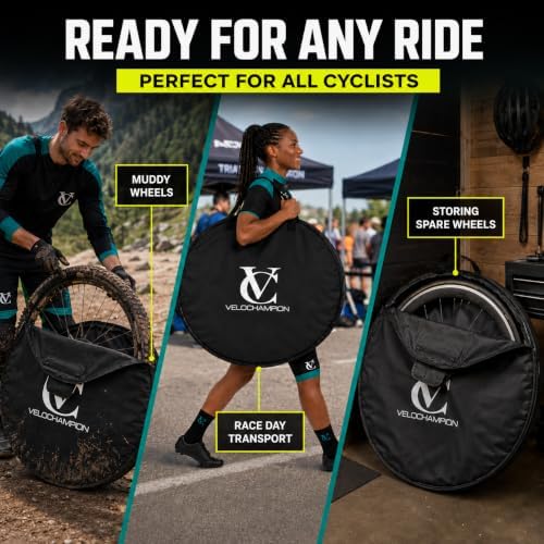 VeloChampion Waterproof Nylon Bike Wheel Bag, Small 16-24", 2 Pack - Image 2