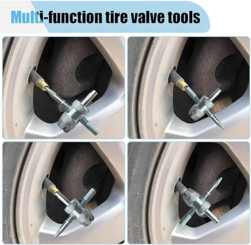 4PCS 4-Way Tire Valve Core Removal Tool 4-in-1 Universal Valve Wrench - Image 3