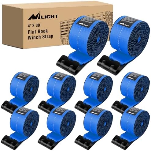 Nilight Truck Straps 4" x 30' Heavy Duty Tie Down by Nilight