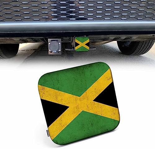 Jamaica Flag Trailer Hitch Covers Jamaican National Flag Heavy Duty Receiver by Beabes