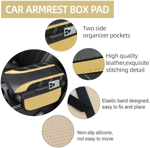 NBTEPEM 6 Pcs Beige Steering Wheel Cover Set, Sport Microfiber Leather Steering - Image 4