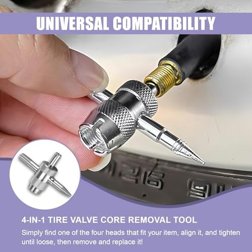 vvag 2PCS 4-Way Valve Stem Core Removal Tool, Tire Valve Core Removal Tool - Image 6