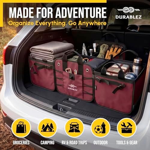 5-Section Modular Extra Large Trunk Organizer System, Cherry Red - Image 4