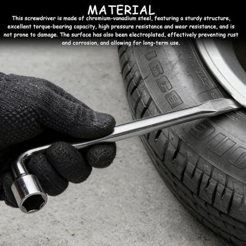19mm Car Spare Tire Lug Wrench, L-Shaped Socket Tire Wrench - Image 6