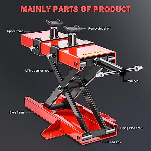 DNA Motoring Motorcycle Lift, 1100 LBS Scissor Jack - Image 2
