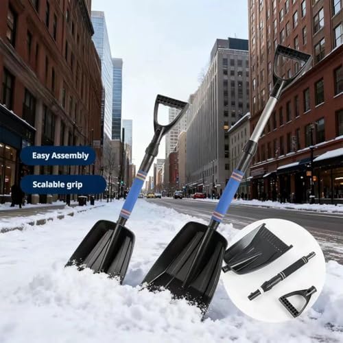 Snow Shovel for Car and Driveway, 34 Inch Foldable Lightweight Ice Scraper - Image 7