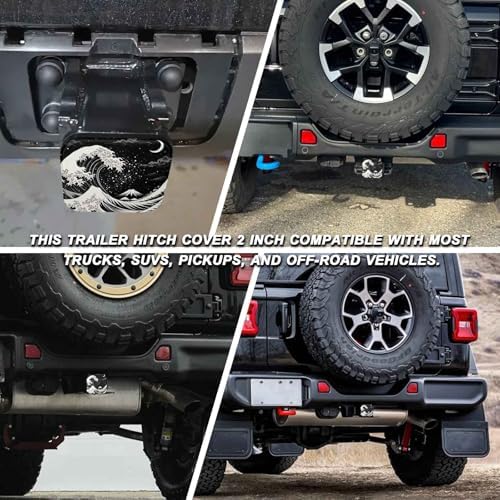 Trailer Hitch Cover 2 Inch Square Receiver Hitch Cover Rubber Tube Plug - Image 5