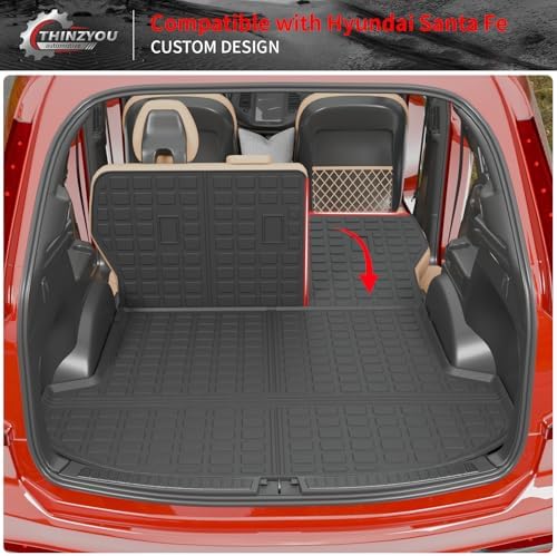 Cargo Mat & Backrest Mats for 2021-2023 Hyundai Santa Fe 5 Seats - Image 6