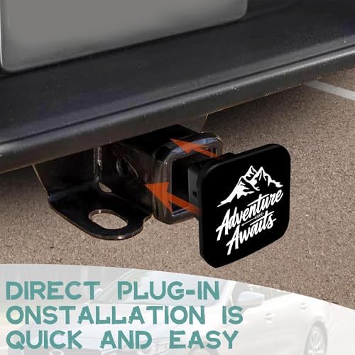 Trailer Hitch Cover, Adventure Awaits Mountains Tow Hitch Cover - Image 6