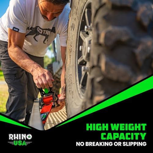Rhino USA Retractable Ratchet Straps - 2in x 10ft - Image 7