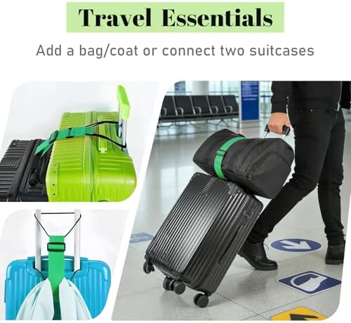 2 Pack Multi Use Strong Adjustable Luggage Connector Straps - Image 2