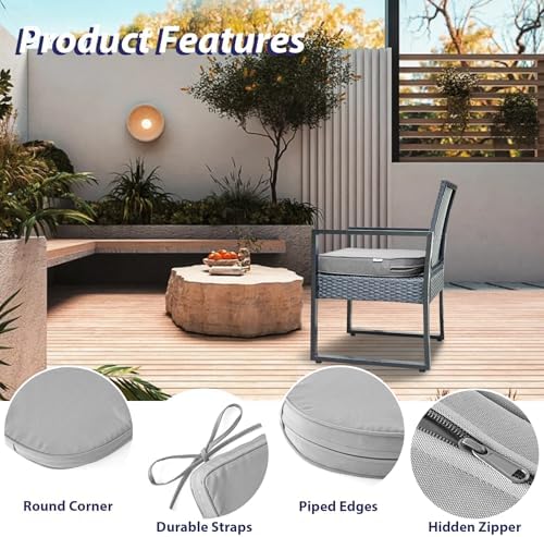 IPYNBAP Outdoor Chair Cushions Set of 4 -Waterproof Outdoor Seat Cushions - Image 5