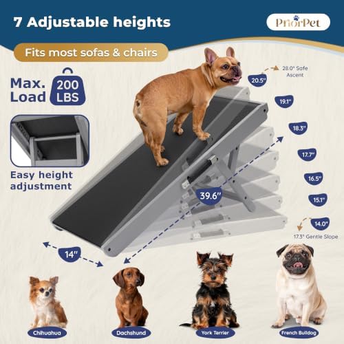 Dog Ramp for Couch – Non-Slip, Sturdy Build Foldable Wooden Dog Ramp – Supports - Image 2
