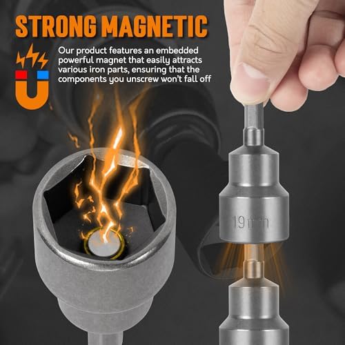 TONDA RV Scissor Jack Drill Adapter, 19mm Socket, 1/4 in Shank - Image 4