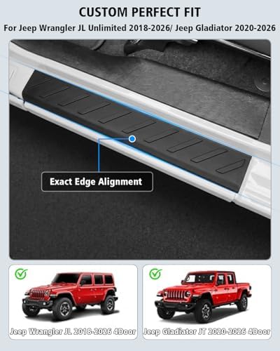 Door Sill Protector for Jeep Wrangler JL Unlimited 2018-2026, Door Sill Guards - Image 2
