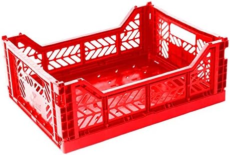 2 x AY-KASA - Midi-Box Collapsible Storage Bin Container Basket Tote, Folding by AYKASA