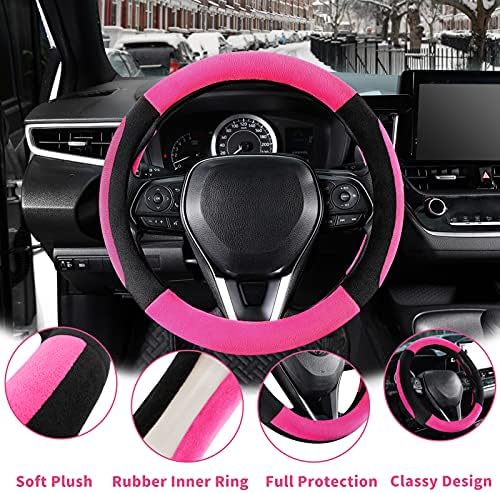 SEG Direct Car Steering Wheel Cover 14.5"-15", Plush Velvet Summer Winter - Image 3
