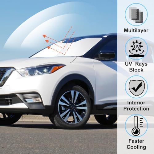 Front Windshield Sun Shade for 2018-2024 Ni ssan Kicks - Image 2