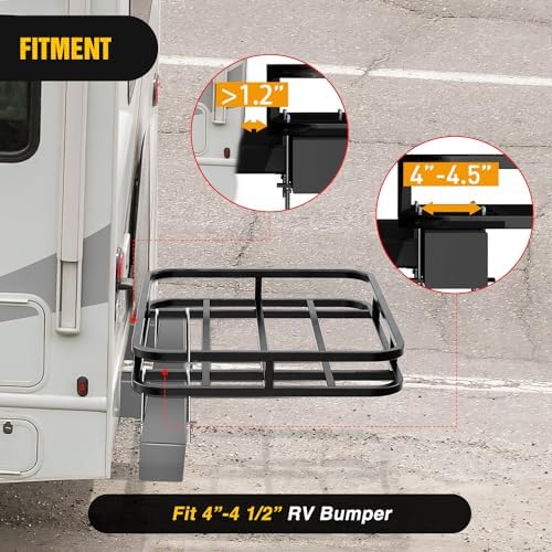 Nilight 32”×26”×4” RV Bumper Mounted Cargo Rack Carrier - Image 5