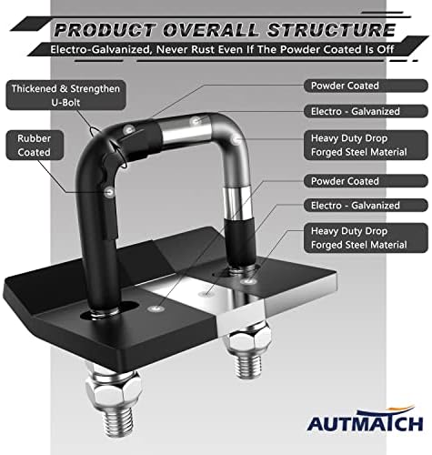 AUTMATCH Hitch Tightener Anti-Rattle Clamp - Image 5