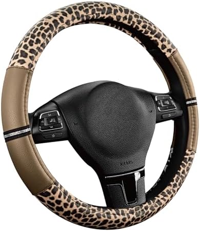 Road Comforts Leopard Steering Wheel Cover - Image 2