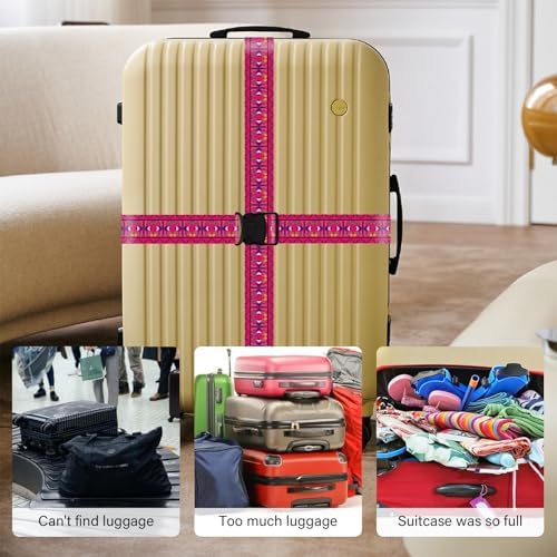 2 Pack Luggage Straps for Suitcases, Adjustable Travel Belt - Image 5