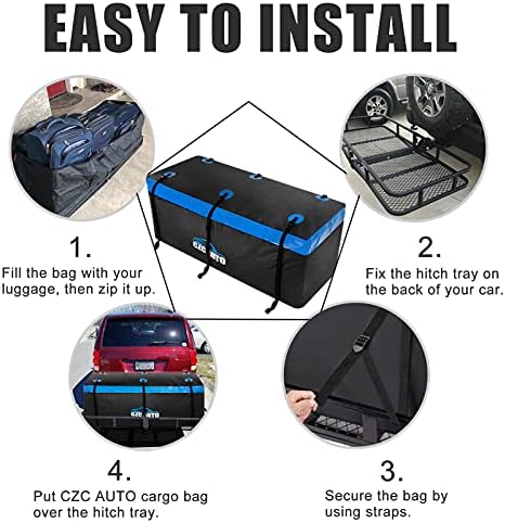 CZC AUTO Hitch Cargo Carrier Bag 20 cu. ft, Waterproof - Image 5