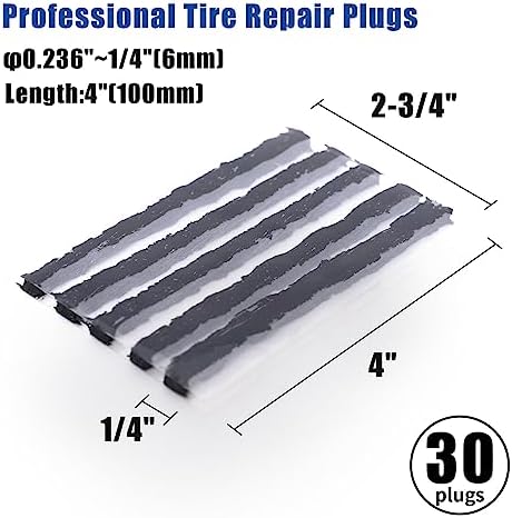 30pcs 4" Tire Plugs Heavy Duty.Tire Repair Plugs（Black） - Image 2