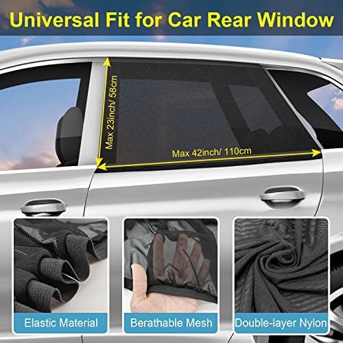 Car Window Shades for Baby, 2 Pack Car Sun Shade for Baby Kids Adults Pet - Image 4