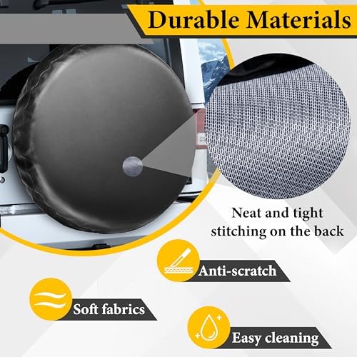 BFXM Spare Tire Cover, Fits Entire Tire Diameters 25.6-27.2 Inch - Image 4