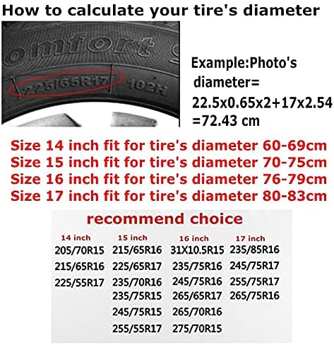 Blue Gold Spare Tire Cover Mountain Tree Star Wheel Cover 15 Inch - Image 6