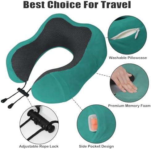 Travel Pillow, Memory Foam Neck Pillow - Image 3