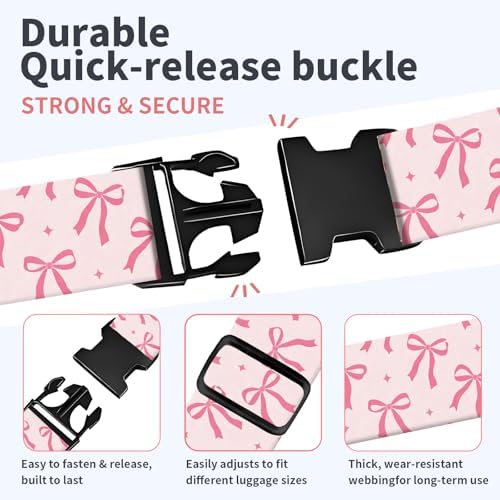 Luggage Strap for Suitcases Adjustable Travel Belt - Image 3