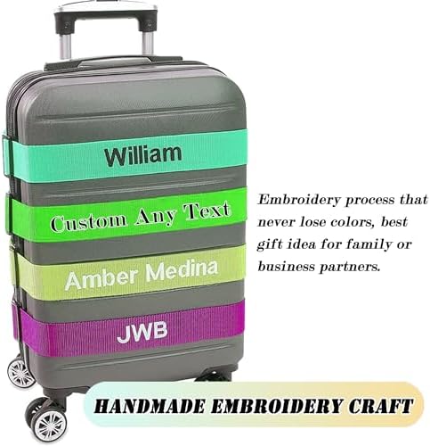 Personalized Luggage Straps, Custom Adjustable Suitcase Belt Embroidered - Image 7