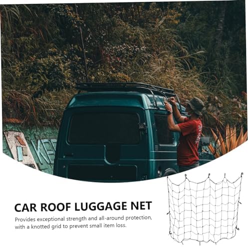CHILDWEET Car Roof Cargo Net Rubber Knotted Grid - Image 7