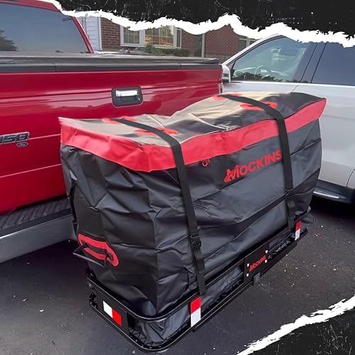 Mockins 15 Cu Ft Durable Trailer Hitch Cargo Carrier Bag w/ 4 Packing Cubes - Image 6