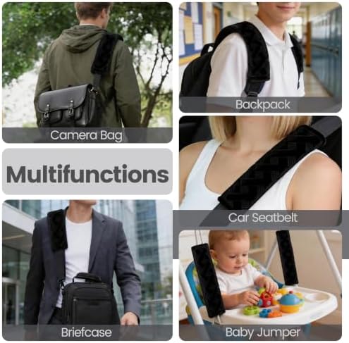 Amooca 2 Pack Seat Belt Covers Soft Shoulder Pad - Image 3