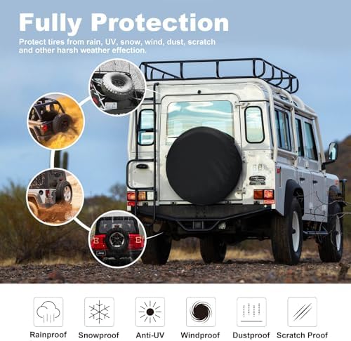 Explore Land Spare Tire Cover Fit Tire Diameters 24-25.75 inch - Image 2