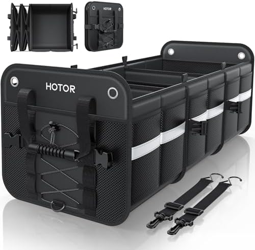 HOTOR Trunk Organizer for SUV – Car Storage Box Collapsible Car Organizer by HOTOR