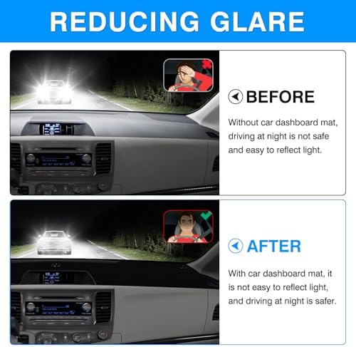 Autorder Dashboard Cover Mat for Toyota Sienna 2011-2014 Accessories Dash Cover - Image 4