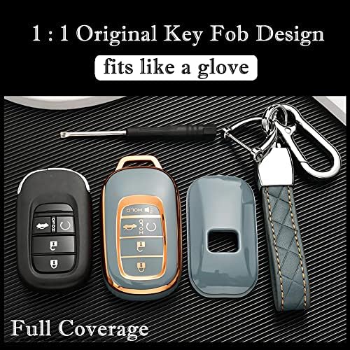 for Honda Key Fob Cover with Keychain, Premium Soft TPU Full Protection Key Fob - Image 5