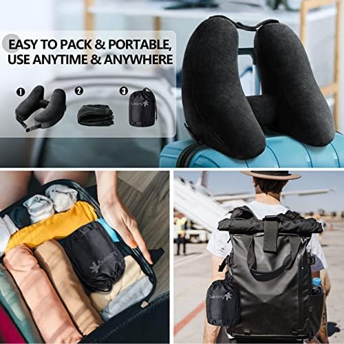 Sunany Travel Neck Pillow for Airplane Pillow Comfortably Supports Head - Image 5