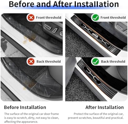 Door Sill Protector Trim for Toyota RAV4 2026 Accessories Front and Rear - Image 2